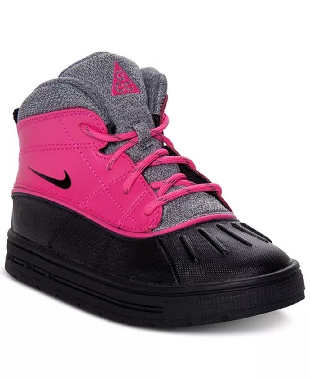 Nike Woodside 2 High ACG Girls Outdoor Boots Sz. 6C Pink Black Gray EUC w/ box